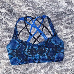 Lululemon Free to be Wild Blue Sports Bra Size 4